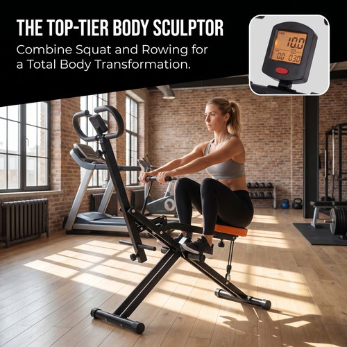 Squat rowing machine foldable - squat,
